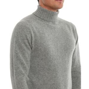 Officine Generale | Men's Seamless Turtleneck Fleck Knit Wool Cashmere Sweater M